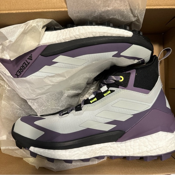 NWT Adidas Terrex Free Hiker 2 Gtx Women’s 8 Hiking shoes Purple Gray - Picture 16 of 16